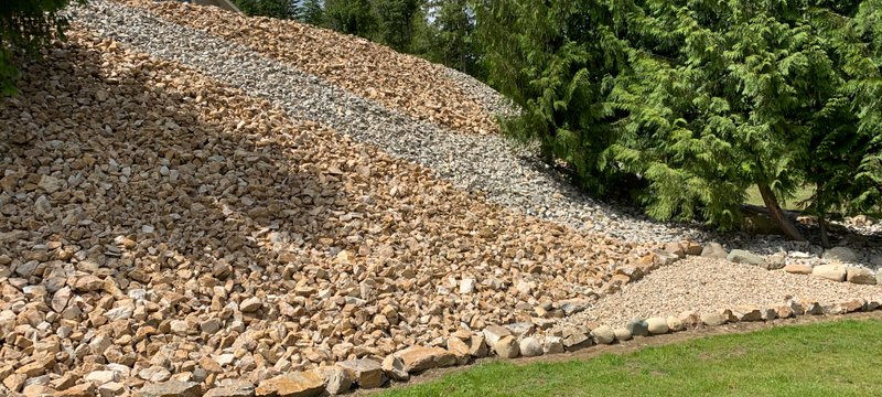 Retaining wall installation in Shuswap