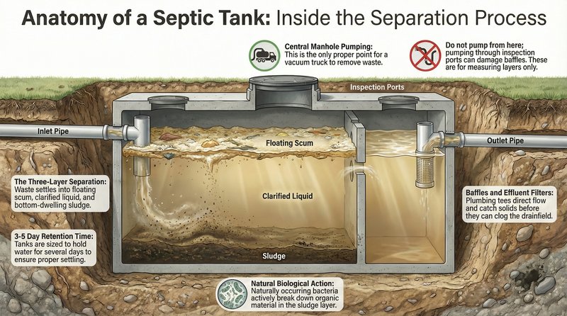 Diagram of septic system types