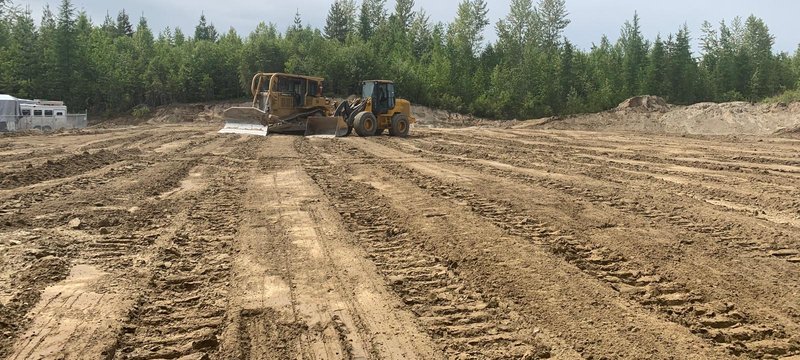 Site preparation work on a Shuswap property